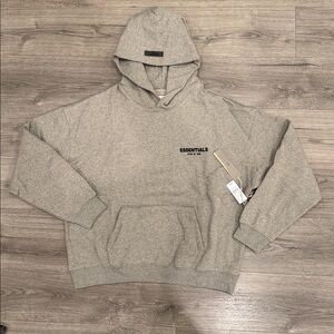 Essentials Fear Of God Dark Oatmeal Hoodie Men’s Size Extra Large